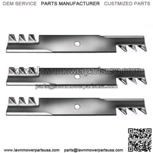 3 Pack HD Mulching Toothed Blades 48" Fits Toro 117-7277-03 107-3192-03 ZX4800