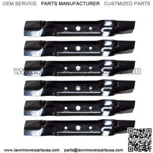 6PK Lawn Mower Blades for John Deere 48 Cut L120 L130 GX20250 GY20568