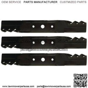 3 Silver Streak Toothed Blades Fit John Deere GX20250 L120 L130 48" Deck