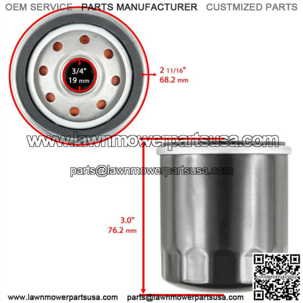 3 Oil Filter for Snapper 7-7355 7077288 7077288YP 5021334 Tecumseh 36262 36563 - Image 2