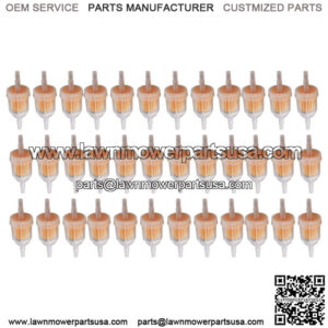 36 Pcs Universal Gas Inline Fuel Filter 1/4" x 5/16" For Kawasaki Kohler Briggs