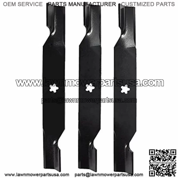 3 Set Riding Mower Blades 54" Deck Poulan Pro Craftsman Z254 Zero Turn