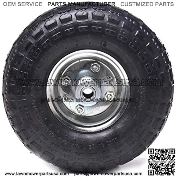 (4 Pack) AR-PRO 10" Heavy-Duty Replacement Tire and Wheel - 4.10/3.50-4" with 10" Inner Tube, 5/8" Axle Bore Hole, 1 3/4" Offset Hub and Double Sealed Bearings for Hand Trucks and Gorilla Cart - Image 4
