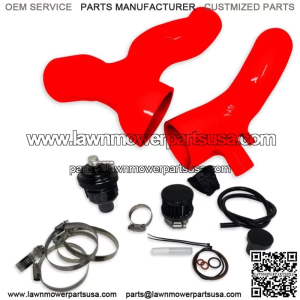 20-22 Ski-Doo 850 Turbo 6-Ply HD Silicone Charge & Intake Tube RED + BOV Kit
