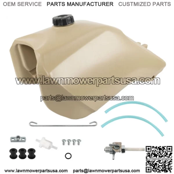 Beige Fuel Tank w/ Cap + Fuel Petcock For Honda FourTrax 300 TRX300FW 4x4 93-00