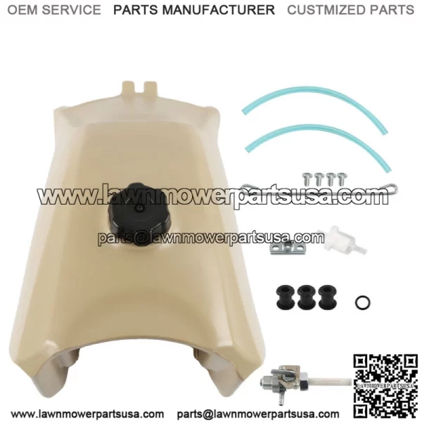 Beige Fuel Tank w/ Cap + Fuel Petcock For Honda FourTrax 300 TRX300FW 4x4 93-00 - Image 2