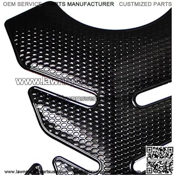 3D 4-Piece Customize Fuel Tank Pad Decal / Sticker Perforated Black w/Black Trim - Image 2