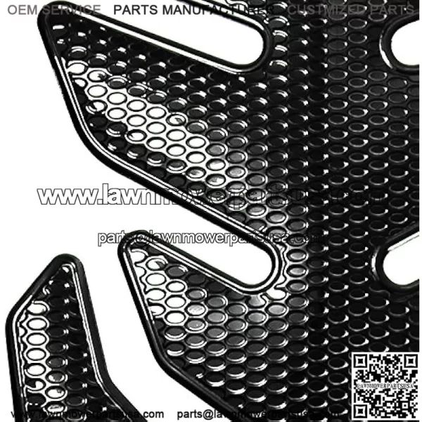 3D 4-Piece Customize Fuel Tank Pad Decal / Sticker Perforated Black w/Black Trim - Image 4