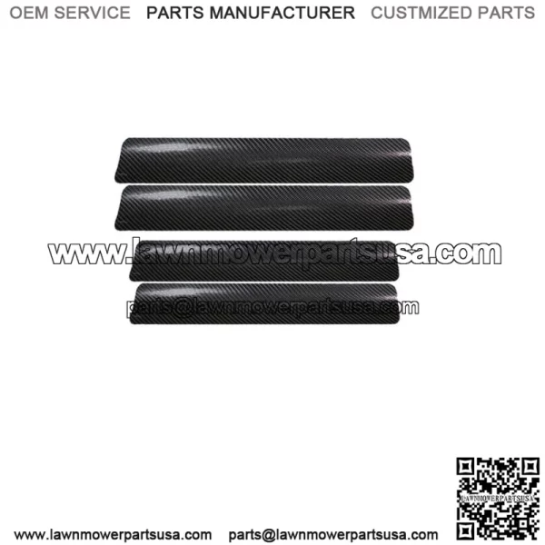 4x Car Door Plate Sill Scuff Cover Anti-Scratch Carbon Fiber Sticker Black Parts (For: Ford F-150)