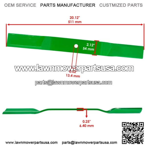502320 60" Deck Standard Blades for King Kutter RFM-60 RFM60 5' FM Finish Mowers - Image 2